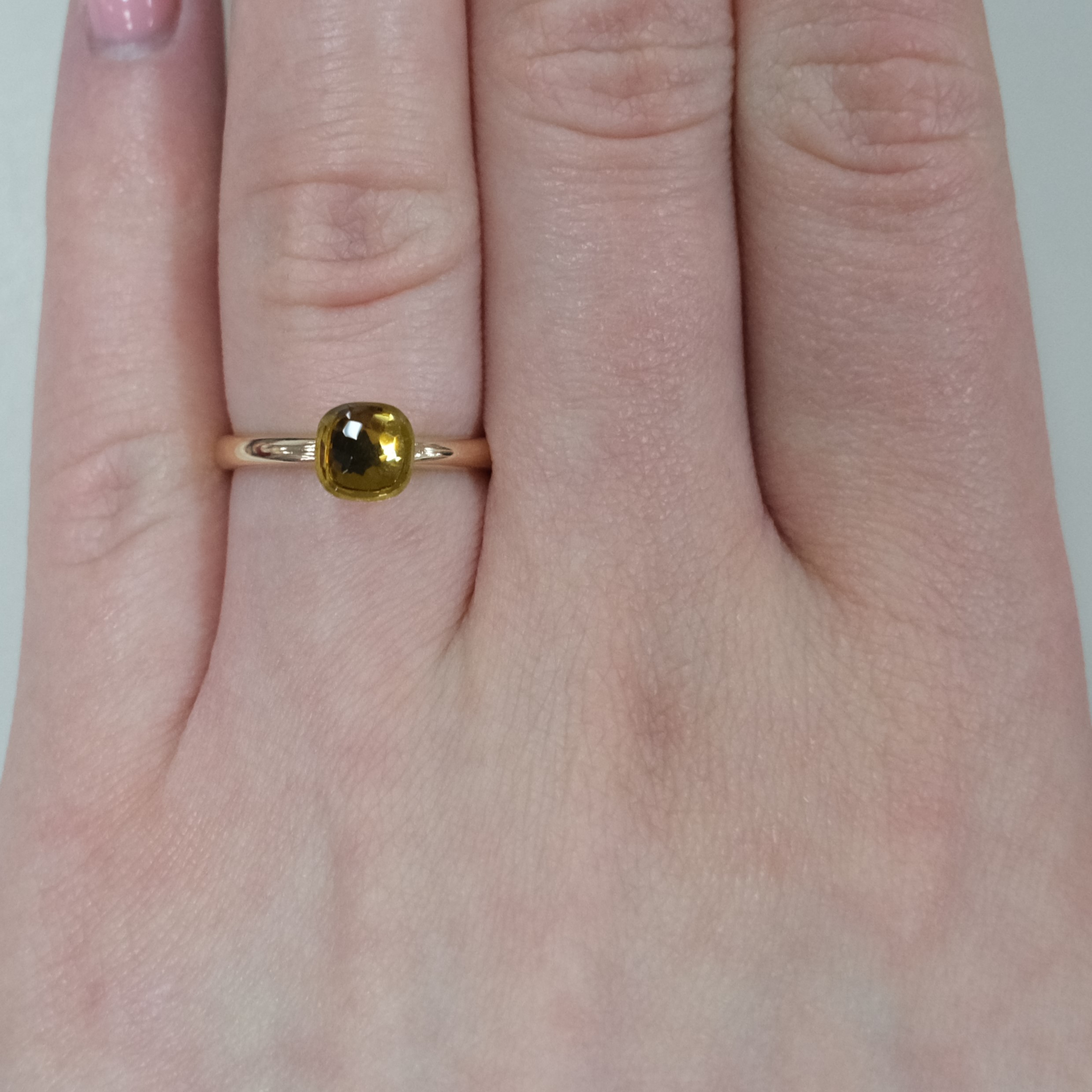 Серебряное кольцо с цитрином